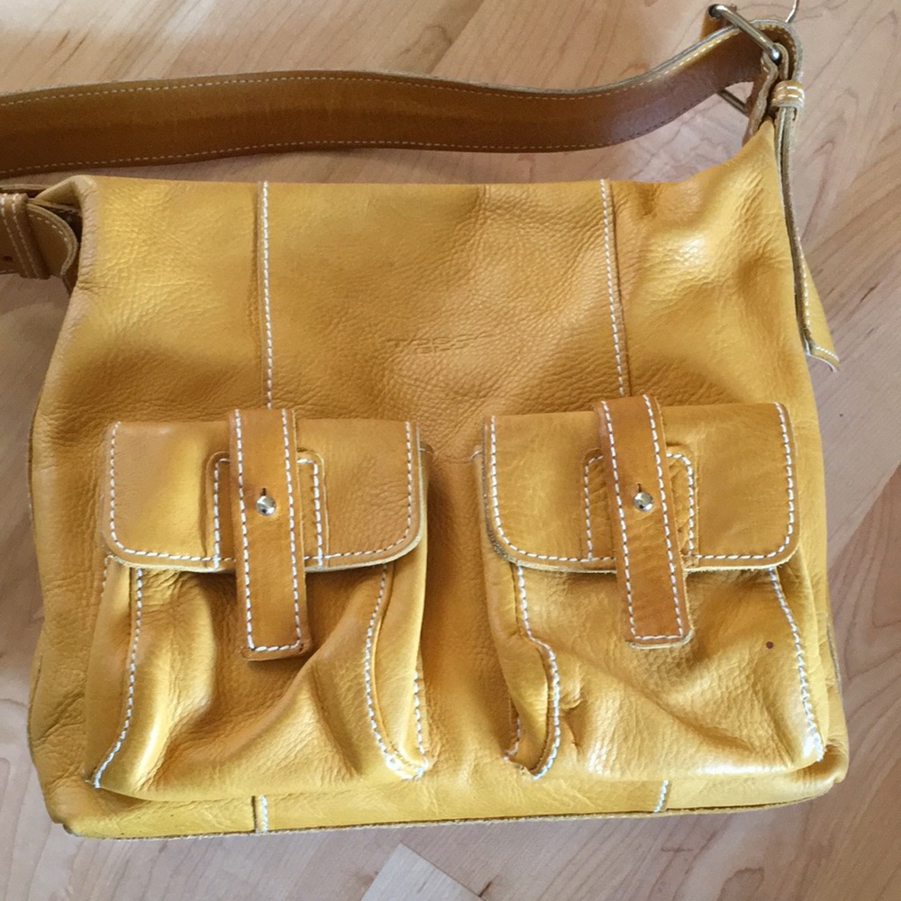 TOSCA BLU | Leather Shoulder Bag With Rhinestone Strap - Picture 12 of 16